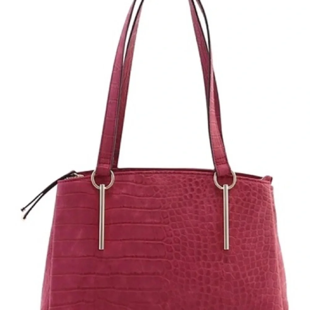 269- Alfani NWT Moiira Dome Satchel In Merlot Croc